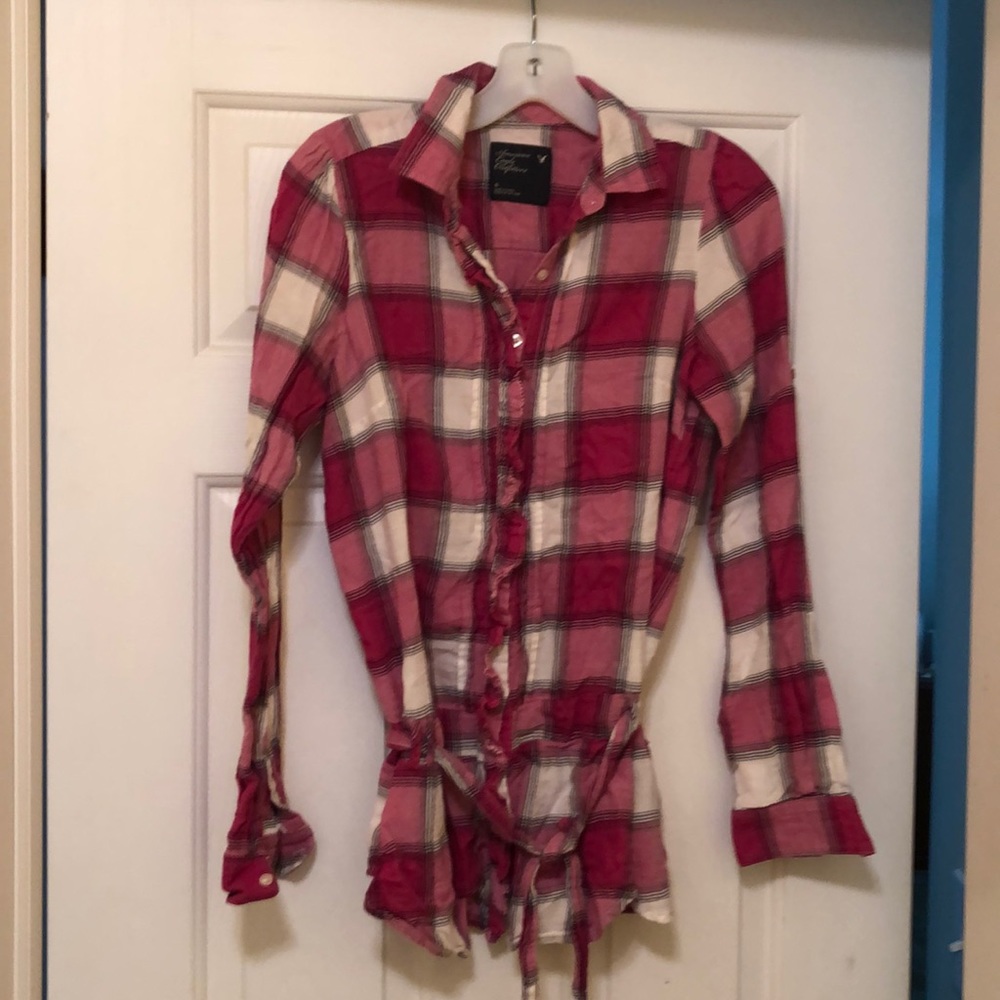 Pink Flannel - American Eagle Size 6